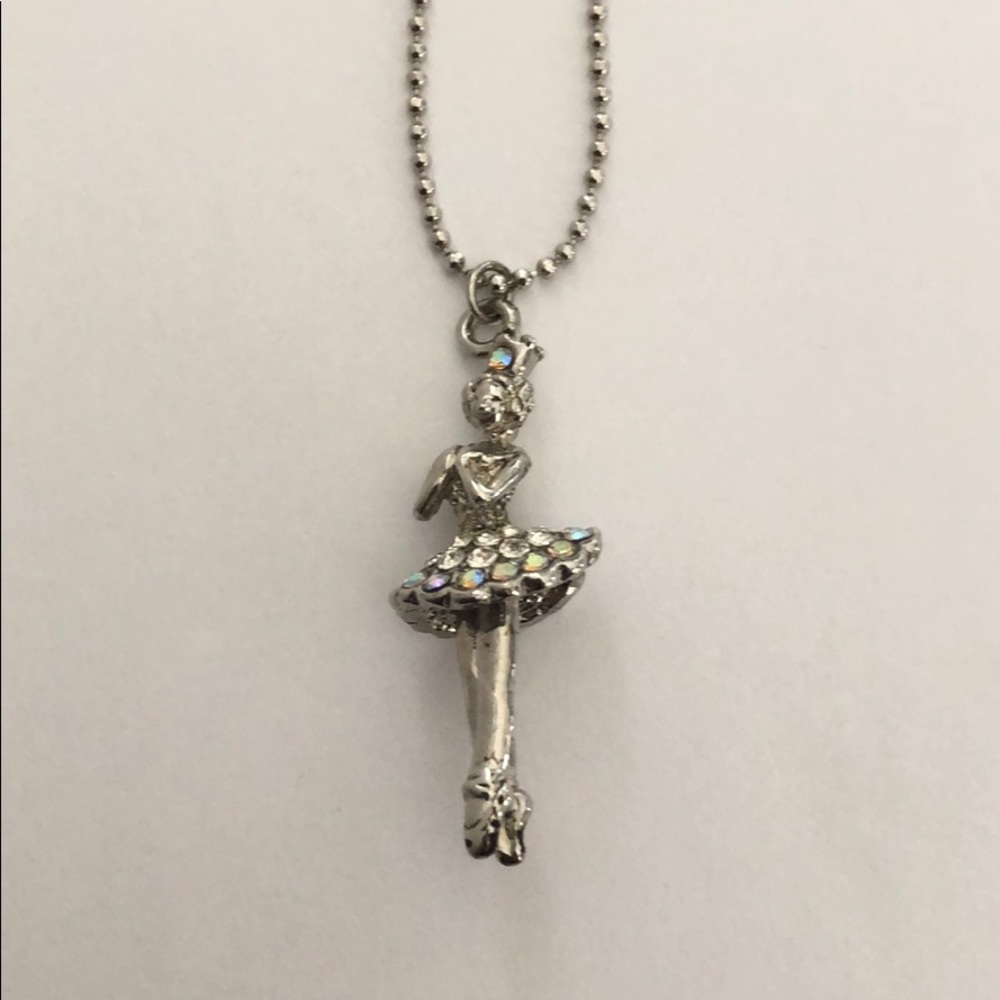 Ballerina Necklace with Rhinestone Tutu